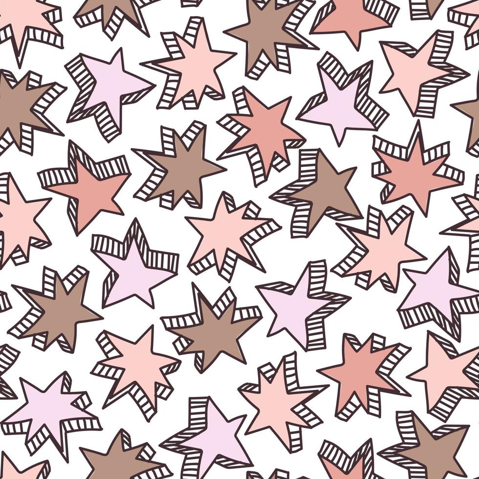 Seamless vintage pattern with stars. vector