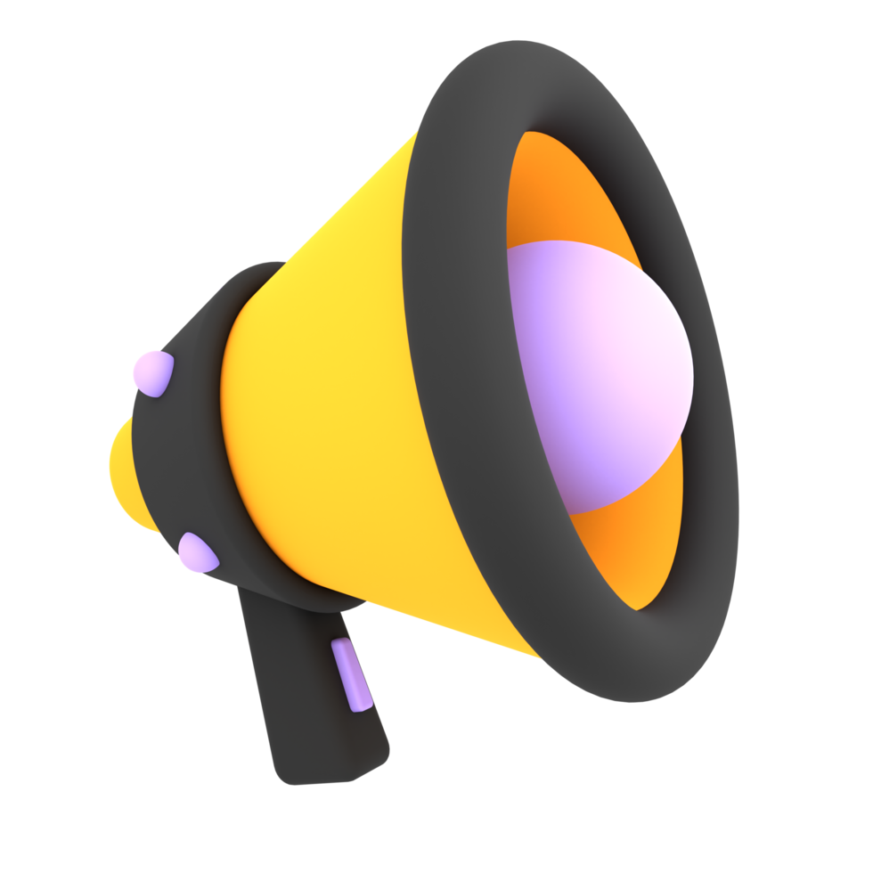 3d megaphone icon ecommerce illustration png
