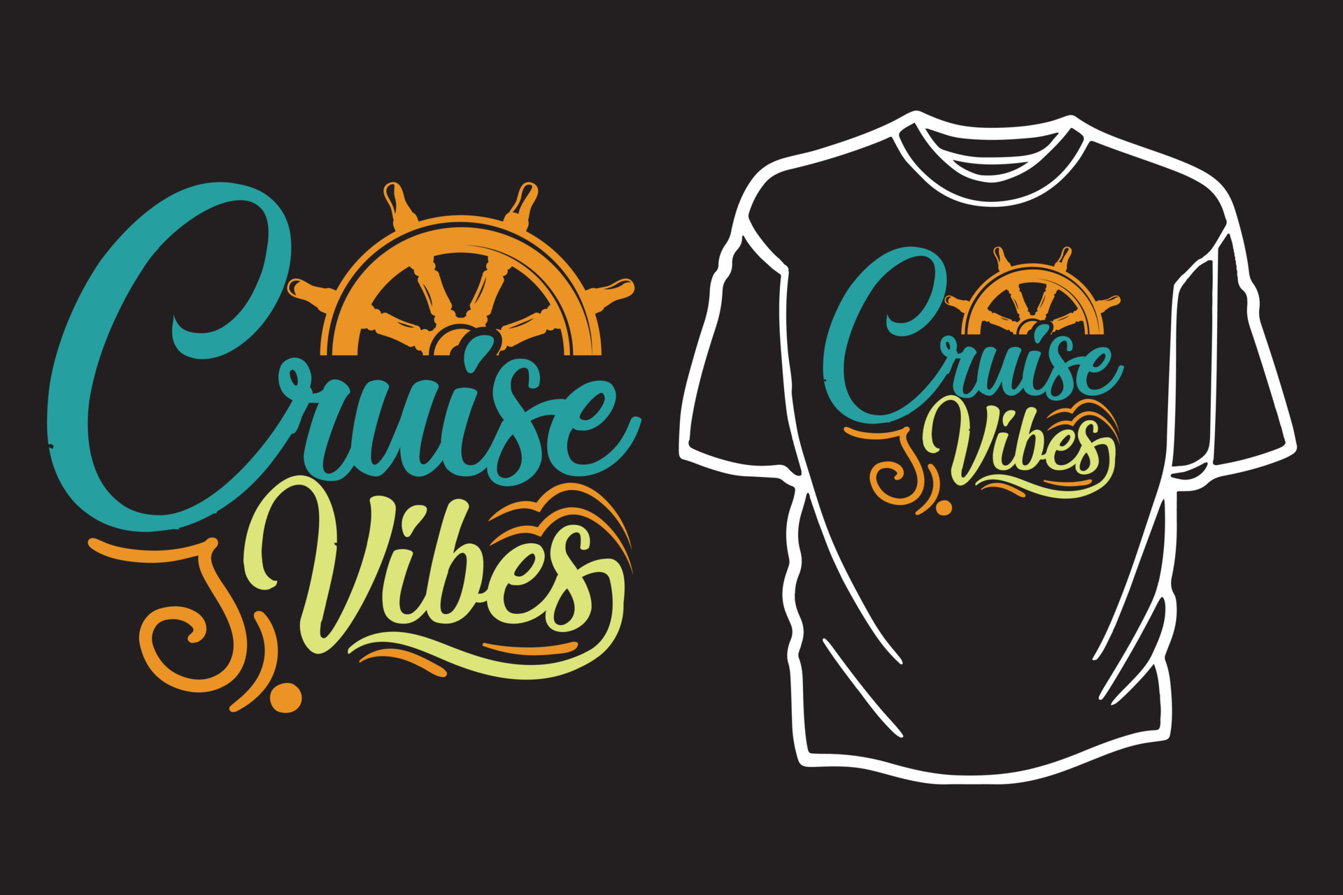 Pålidelig Indlejre boble Cruise t shirt design retro vintage typography and lettering art  illustration graphic 11997098 Vector Art at Vecteezy
