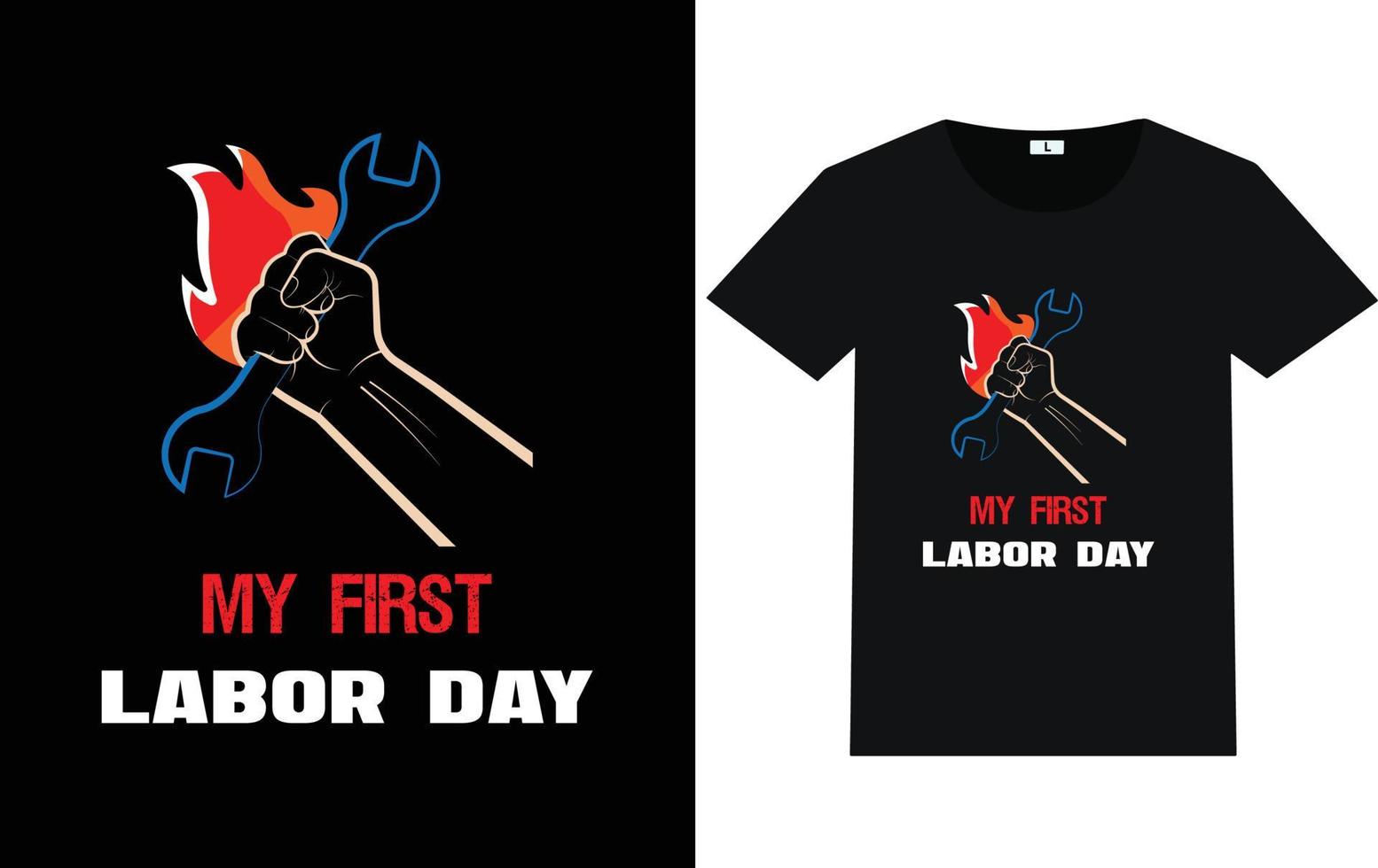 Trendy Labor day Typography and Graphic T shirt Design vector