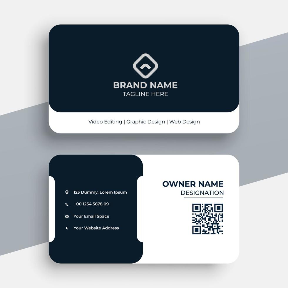 Professional creative business card template design vector