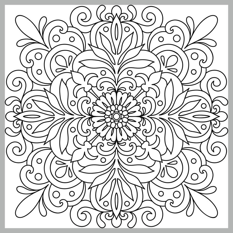 adorno decorativo vectorial. patrón de mosaico página para colorear arte  lineal. 11997207 Vector en Vecteezy