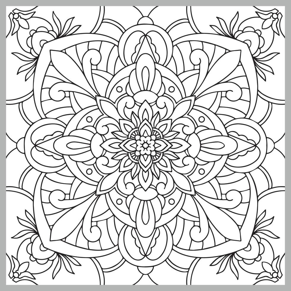 adorno decorativo vectorial. patrón de mosaico página para colorear arte  lineal. 11997209 Vector en Vecteezy