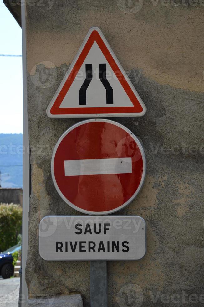 Road sign from france photo