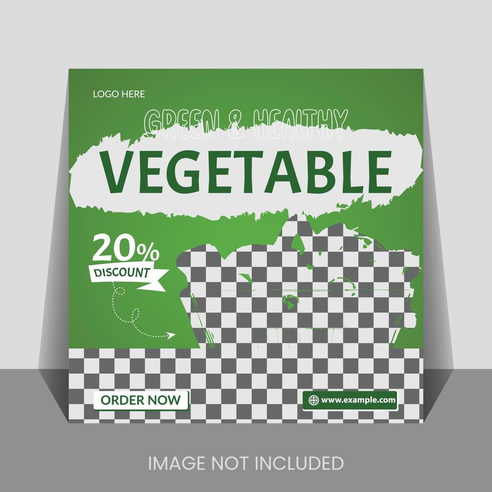 Social Media Post Food Design Template vector