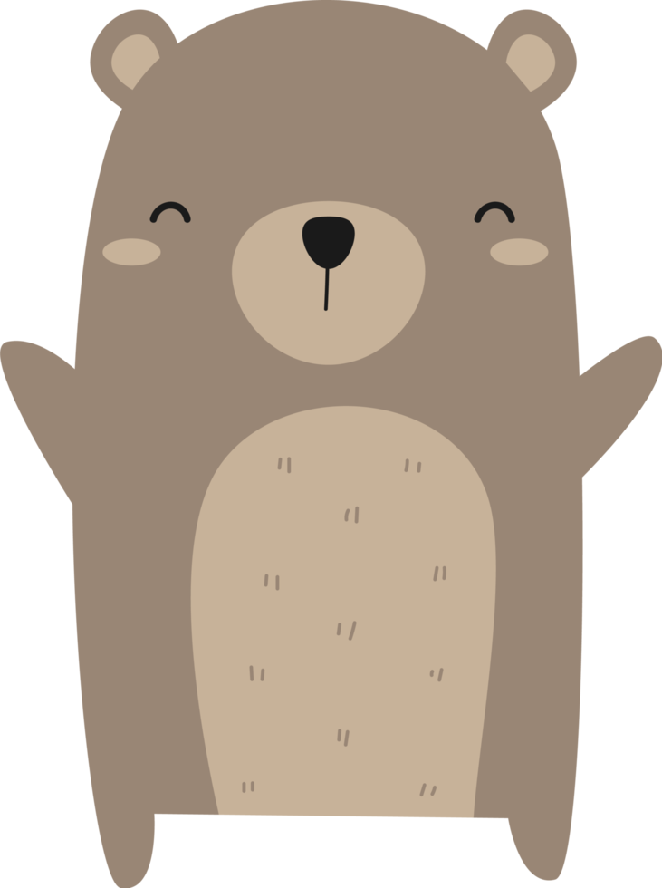 Cute Bear Element png