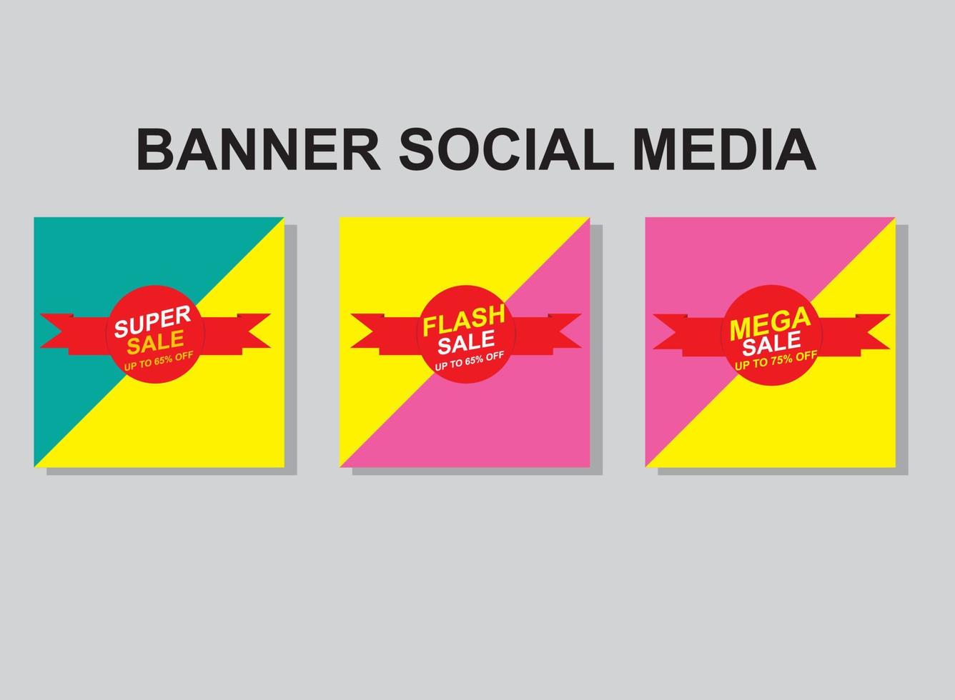 set banner social media post design,modern banner. vector