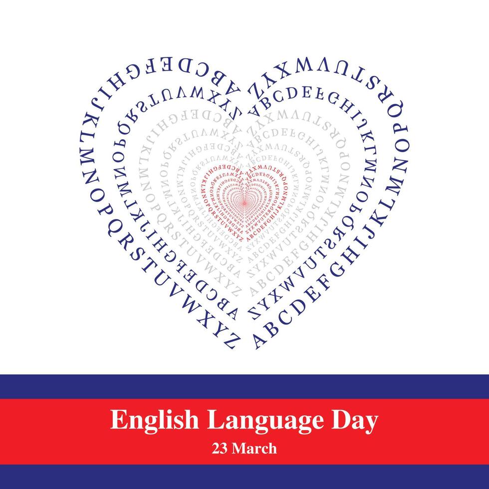 English Language Day, poster, and banner vector. vector