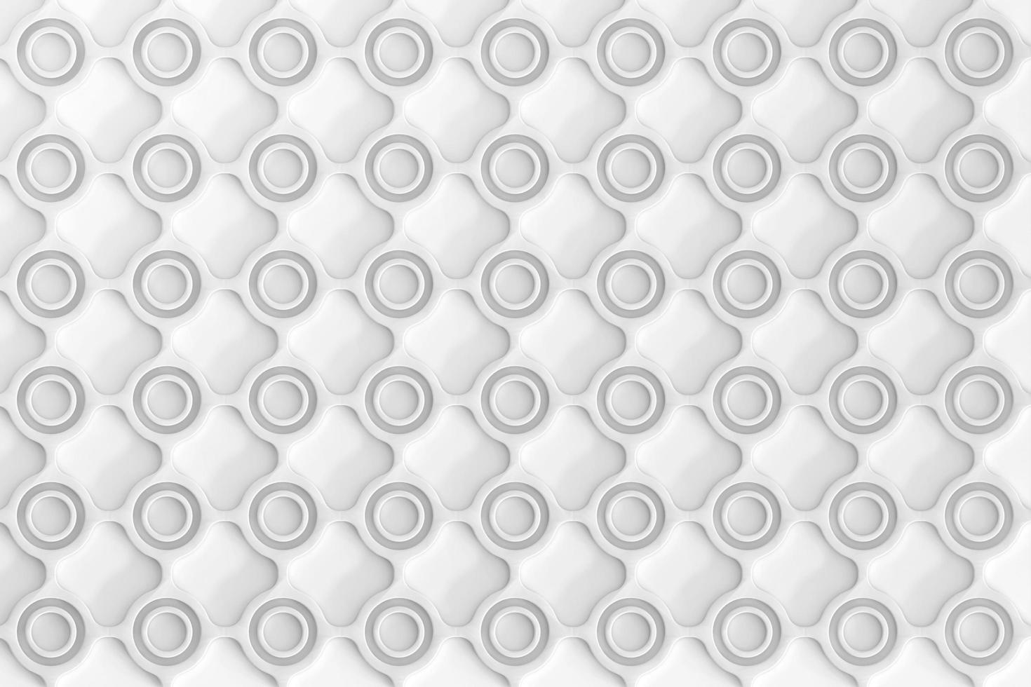 Laser cut panel. Abstract geometric pattern with white curve lines, Elegant decorative template for wood cut, paper card, metal cutting, engraving, carving. framework, 3d rendering photo