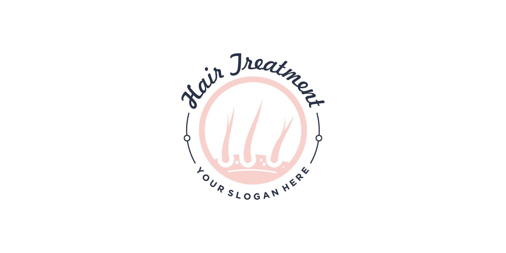 Hair logo design for beauty Premium Vector