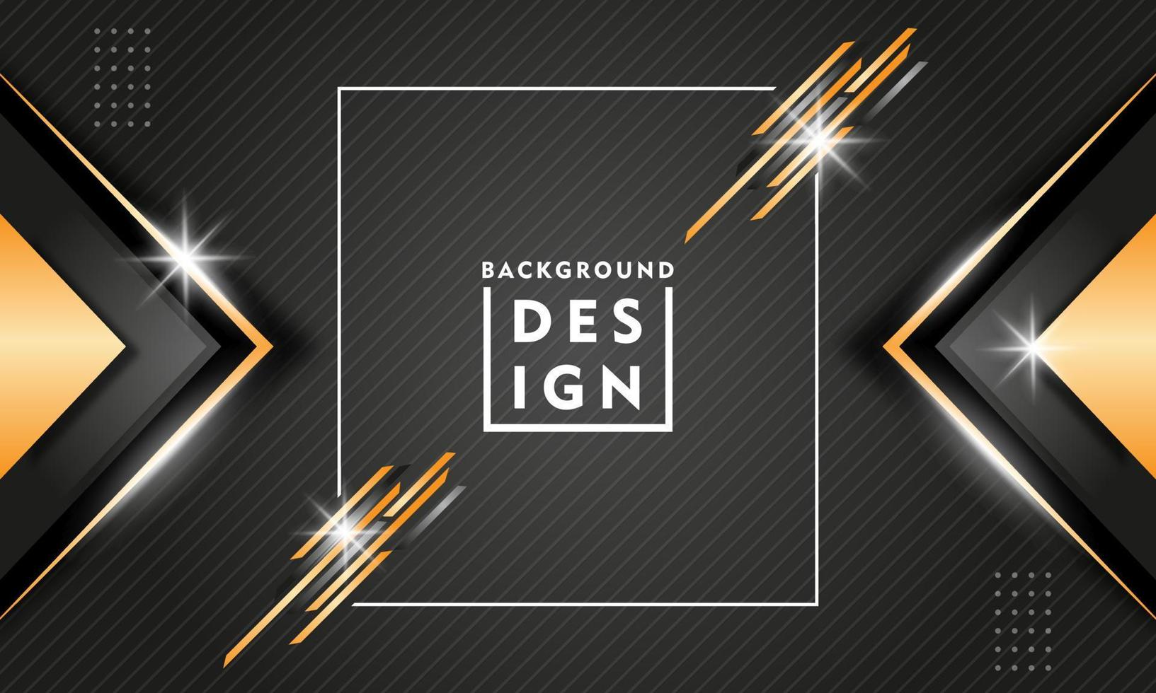 Golden geometric background design vector template illustration