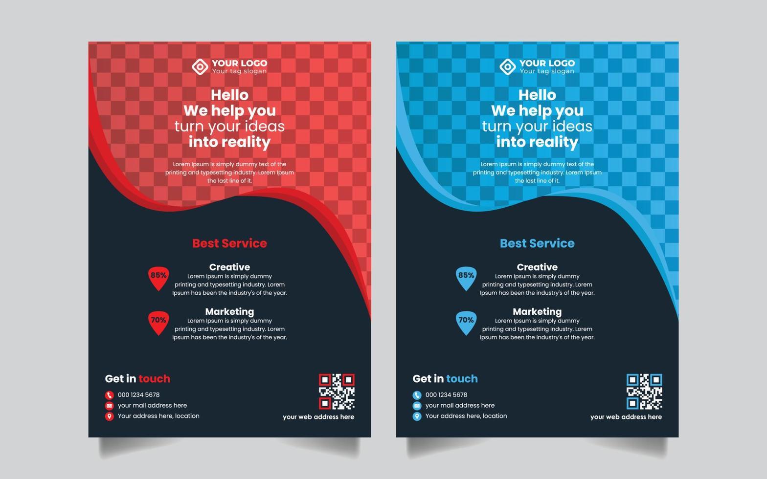 Corporate business flyer template vector design