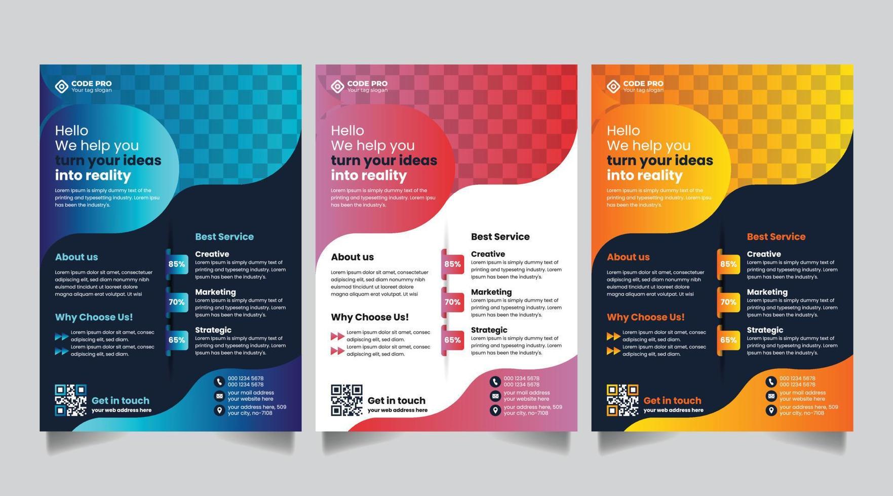 Corporate business flyer template vector design