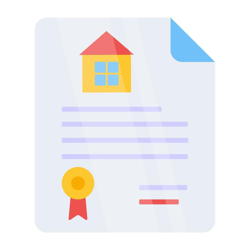 A unique design icon of property paper vector