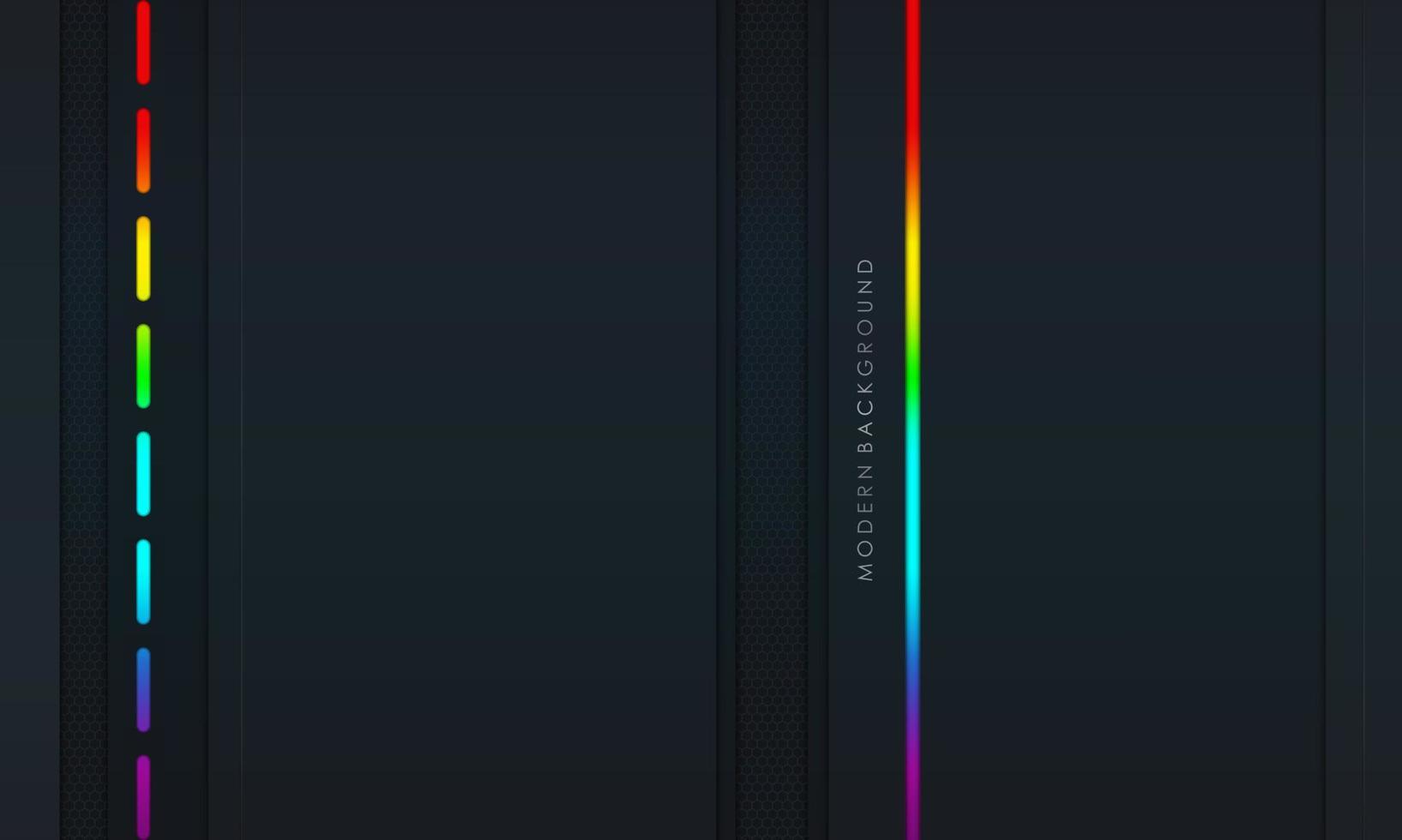 Abstract background blue and rainbow color with lines modern concept vector