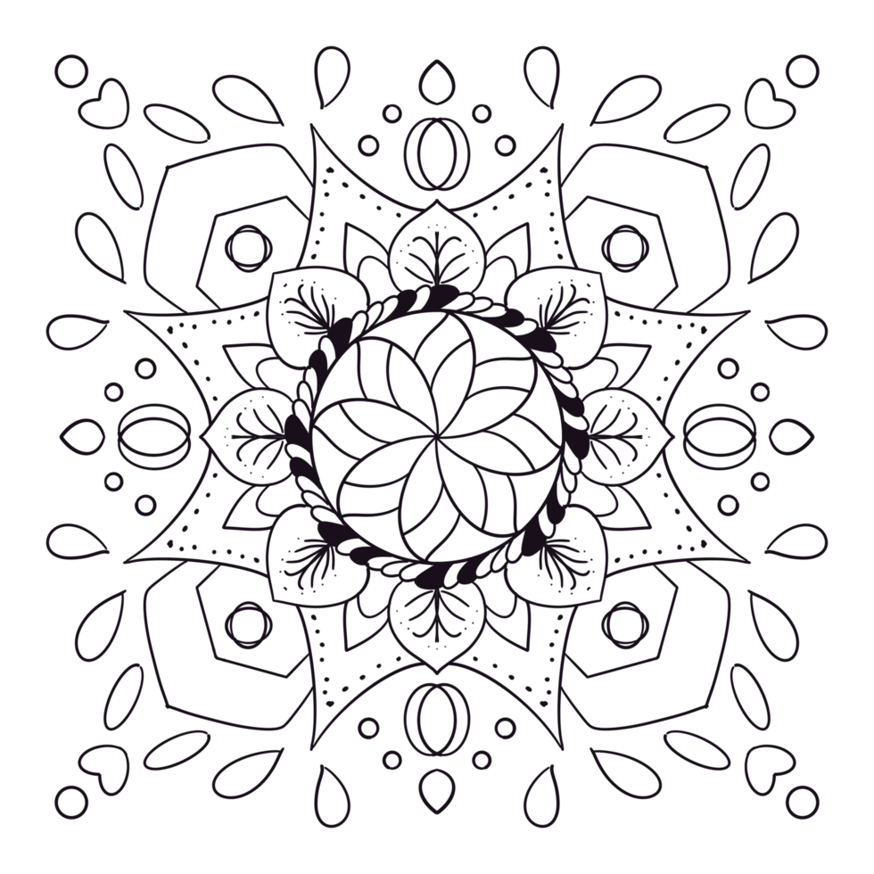 motif géométrique de mandalas, mandala chaud, fleur de vie arc-en-ciel avec lotus, fleur de vie en lotus png