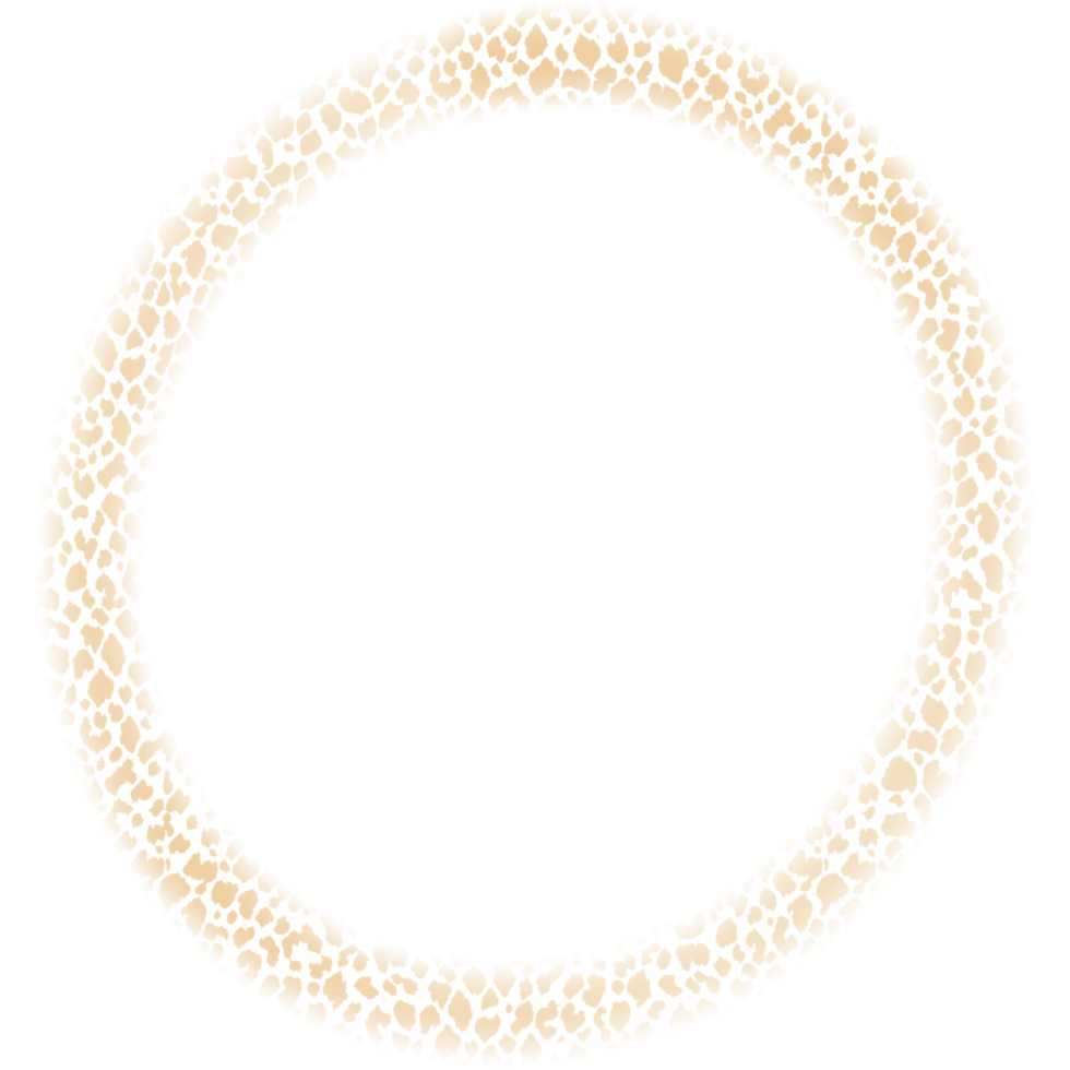 Circle frames in leopard color. png