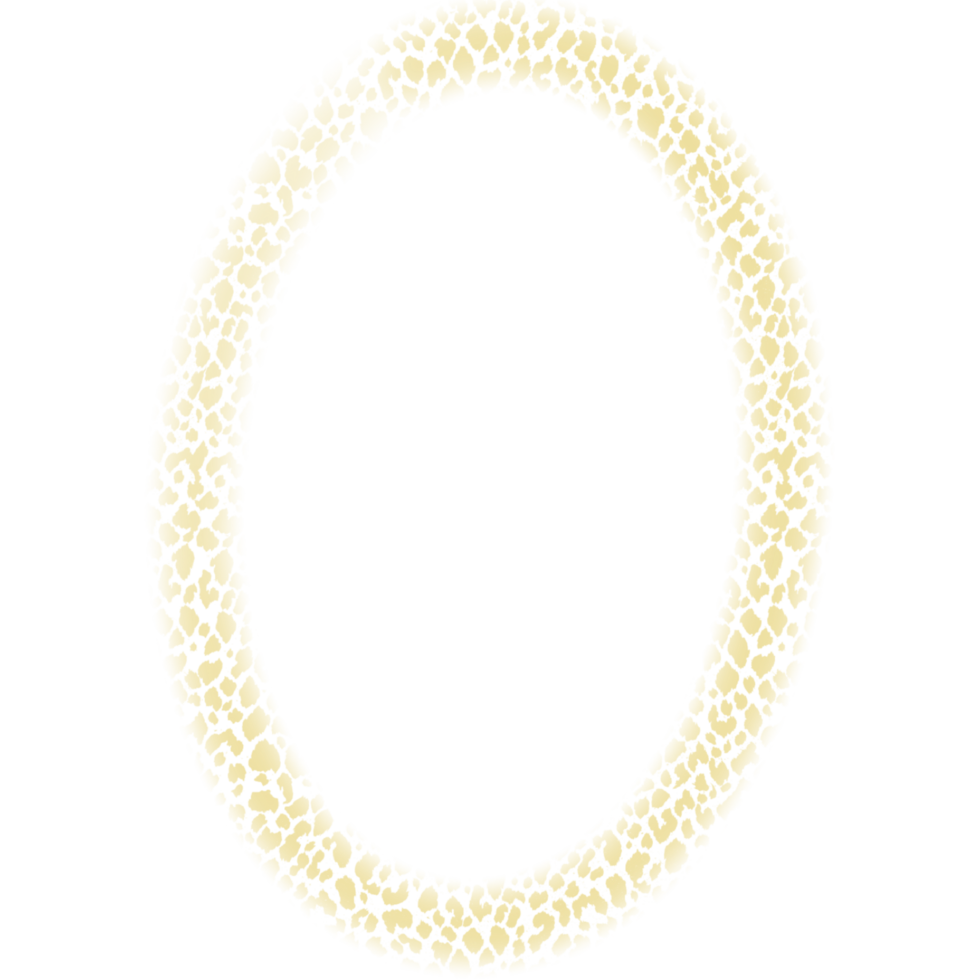 Oval frames in leopard color. png