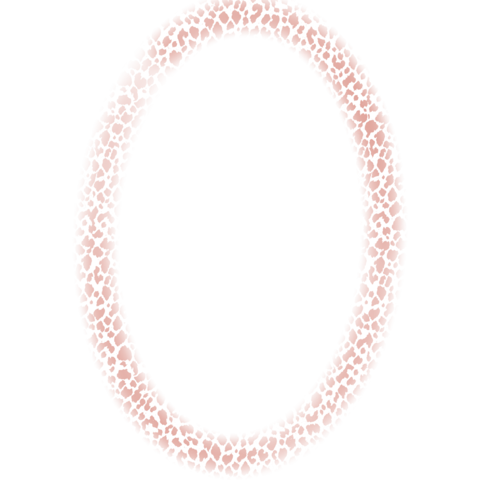 Oval frames in leopard color. 11997913 PNG