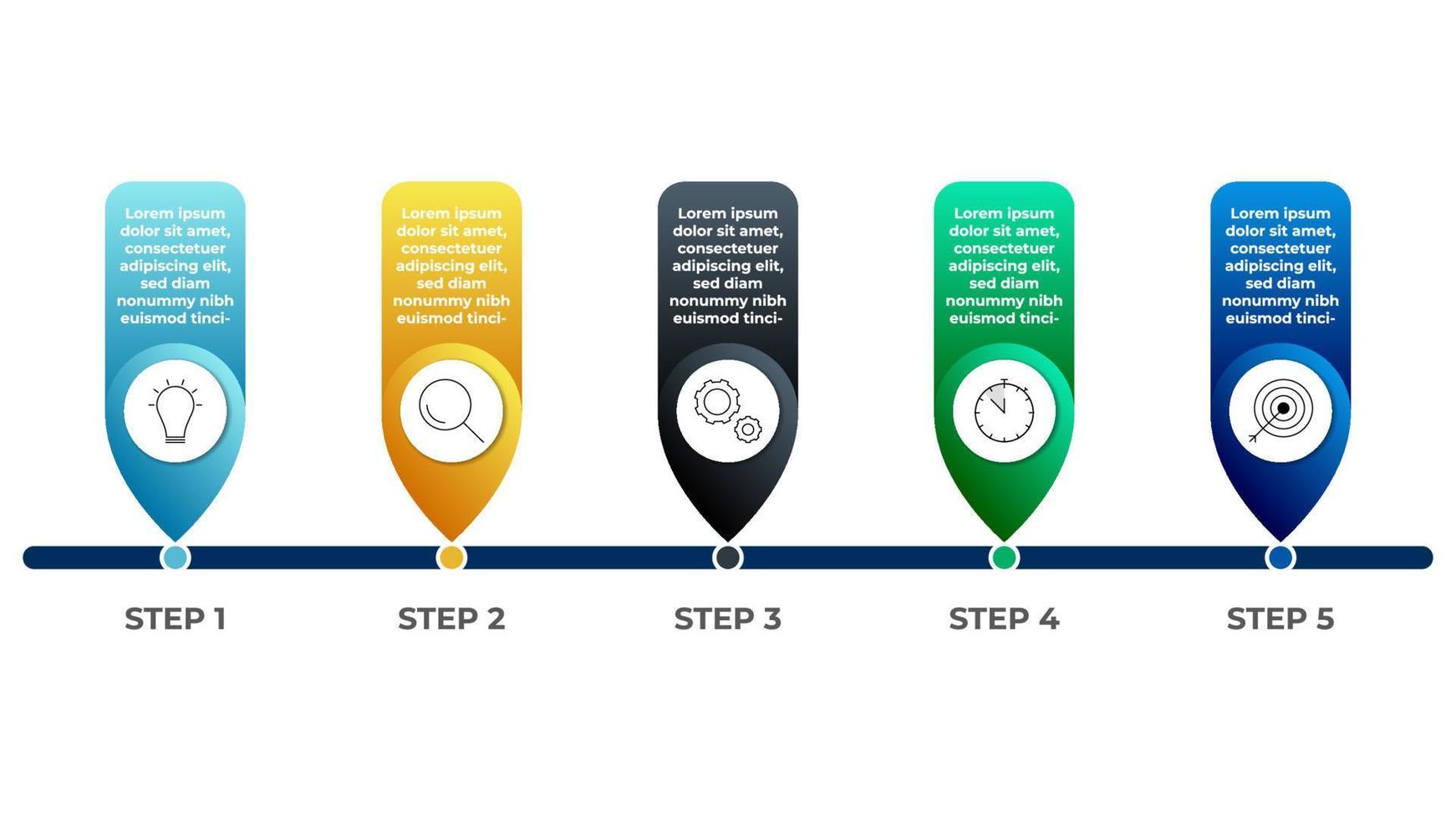 simple step infographics vector illustration on white background. flat option infographics set.