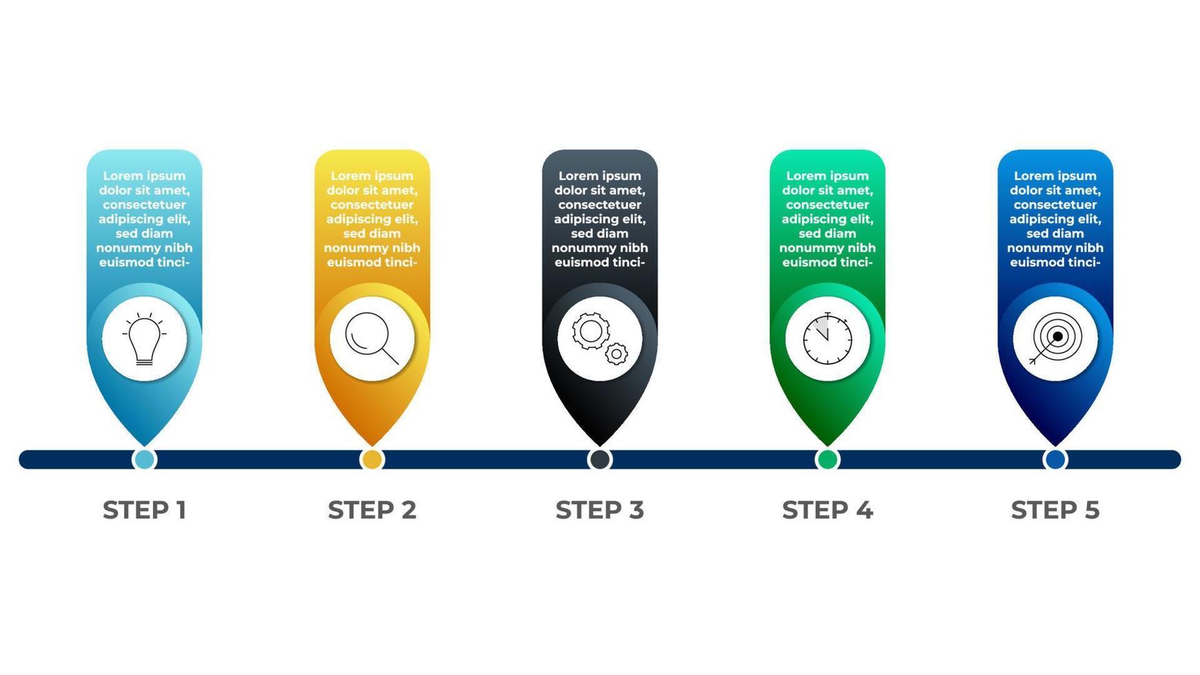 simple step infographics vector illustration on white background. flat option infographics set.