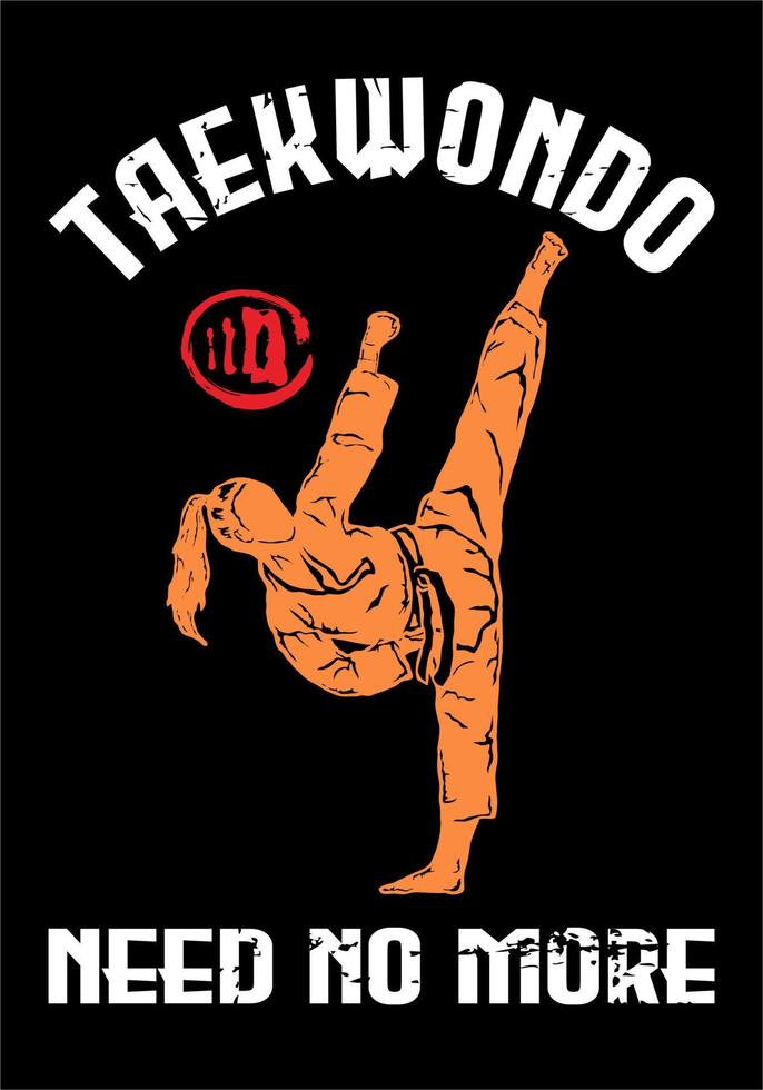 taekwondo vector design for printing product