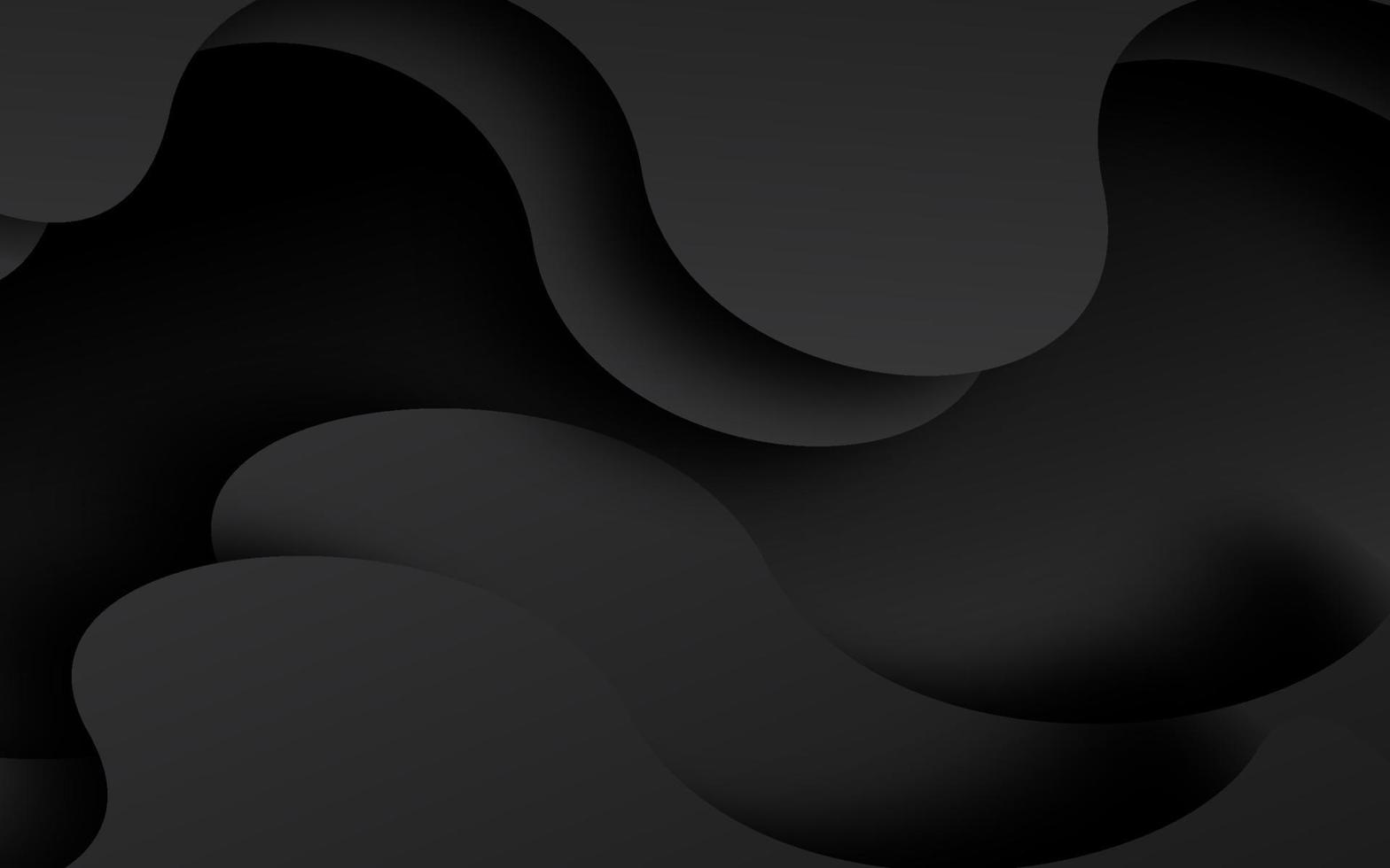 Abstract black wave shape background vector
