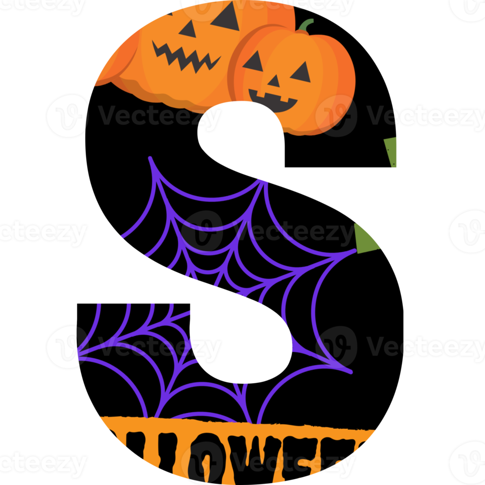 halloween alfabet och nummer png