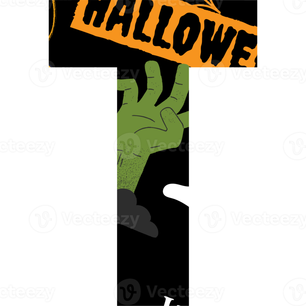 halloween alphabet and number png