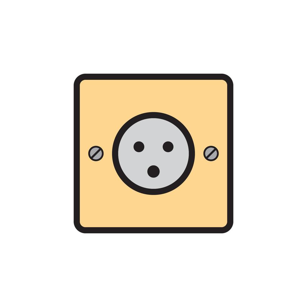 toma de corriente enchufar icono eps 10 vector