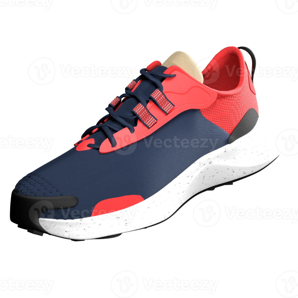 ilustração de sapatos esportivos de renderização 3D png
