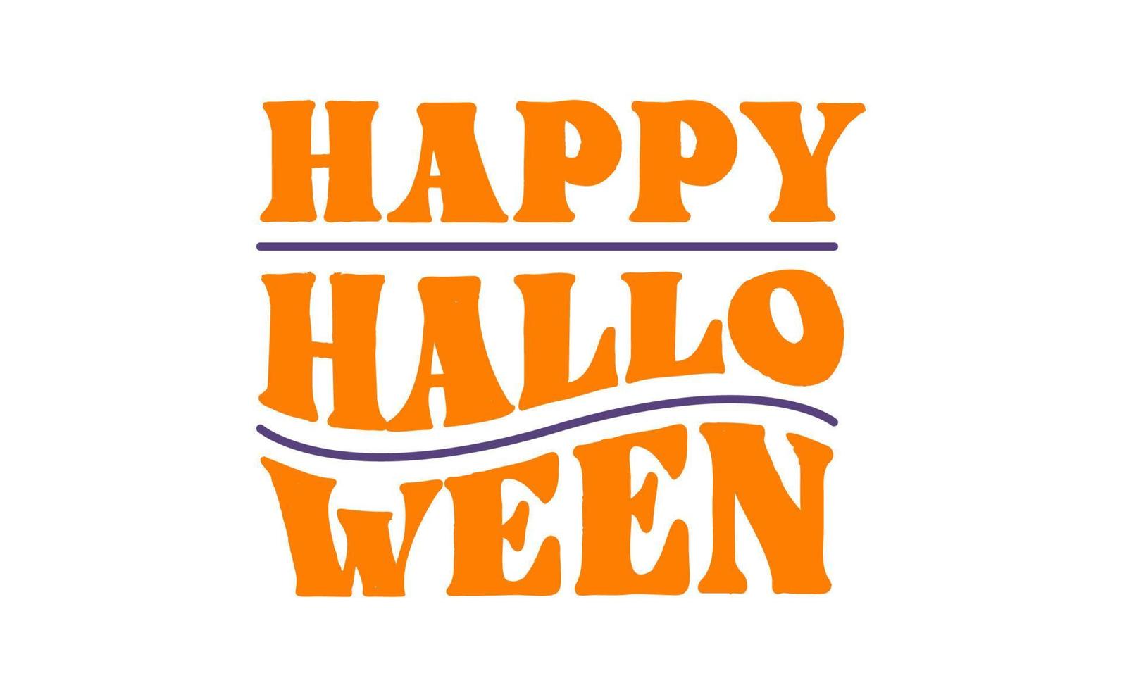 Happy Halloween logo lettering. Spooky badge design. vector