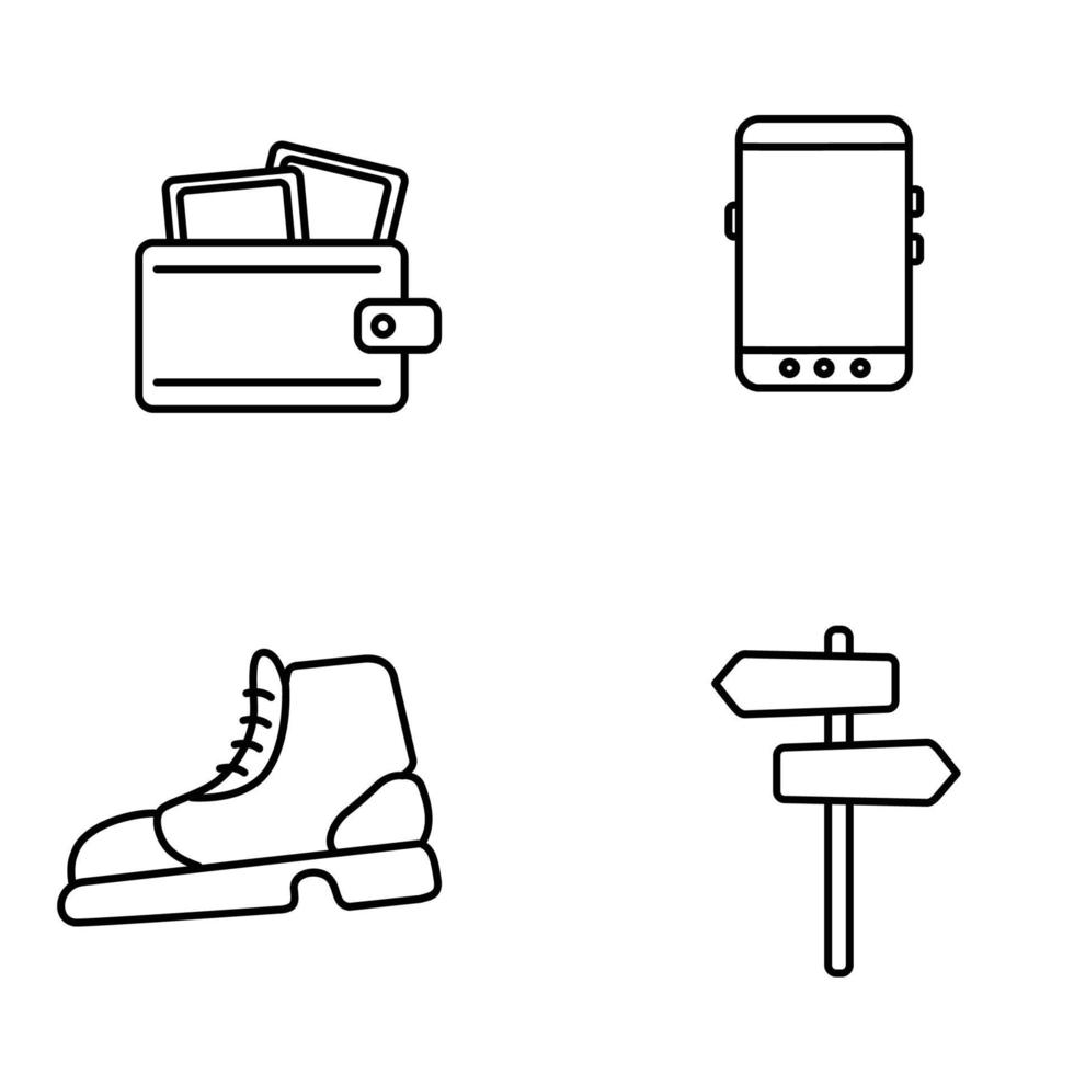 road travel flat collection icons, travel flat icons including road signs, traffic transport and maps vector