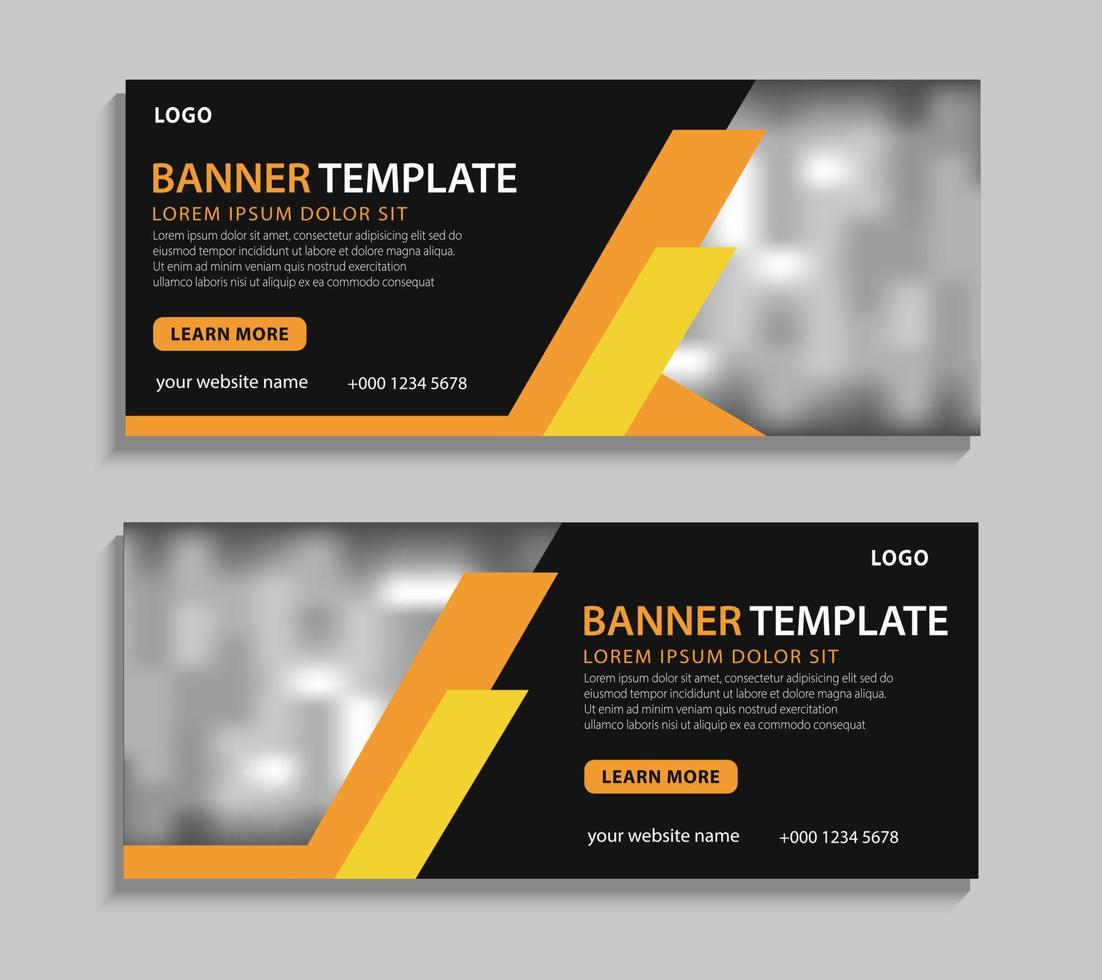 Abstract web banner template design. Horizontal banner with place for pictures. Business cover layout design vector