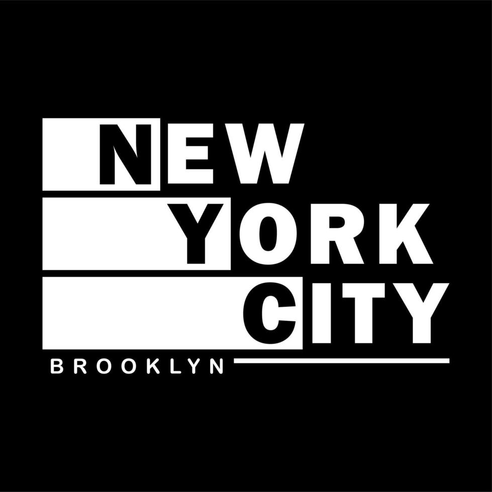 new york city typography vector for print t shirt