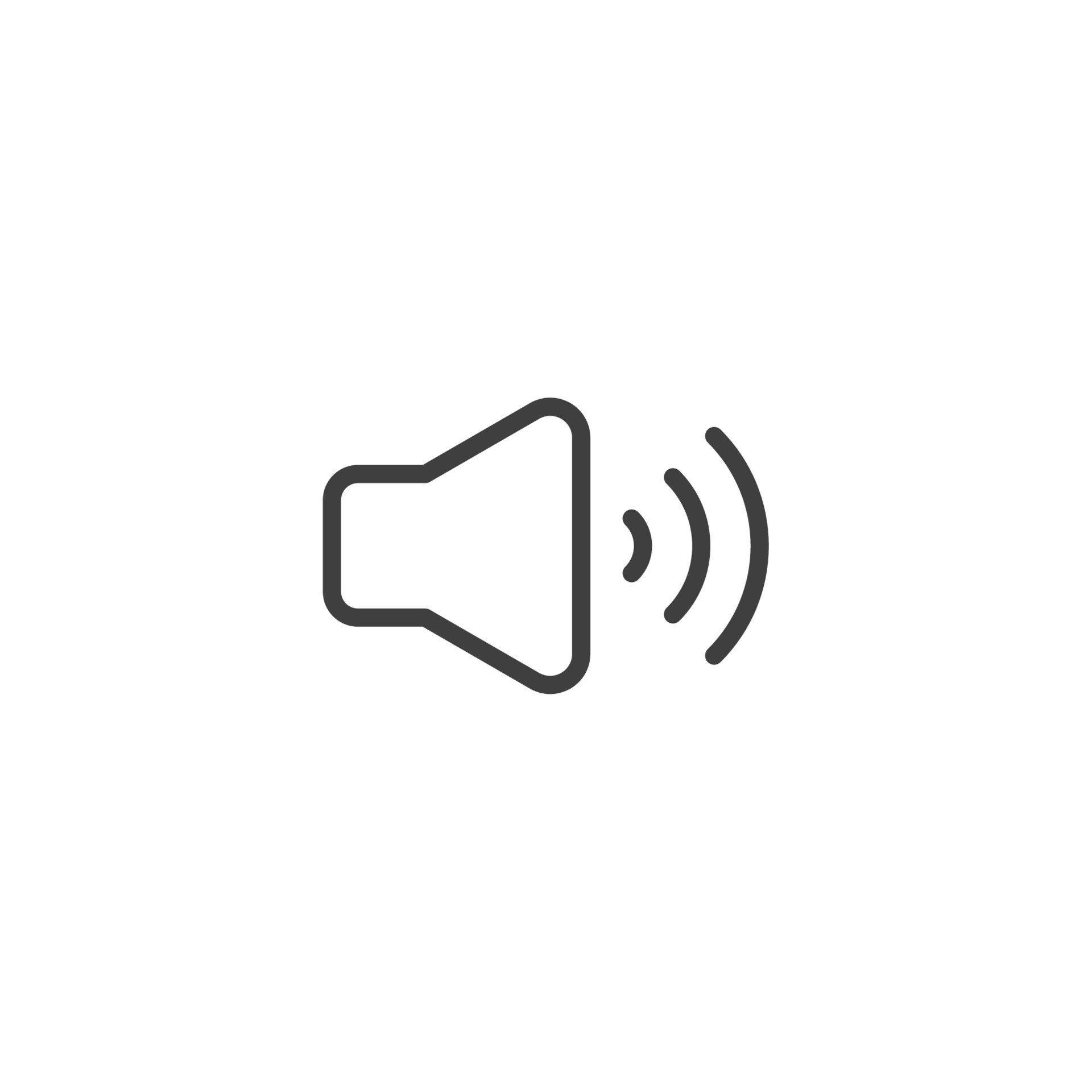 Vector sign of the speaker symbol is isolated on a white background ...
