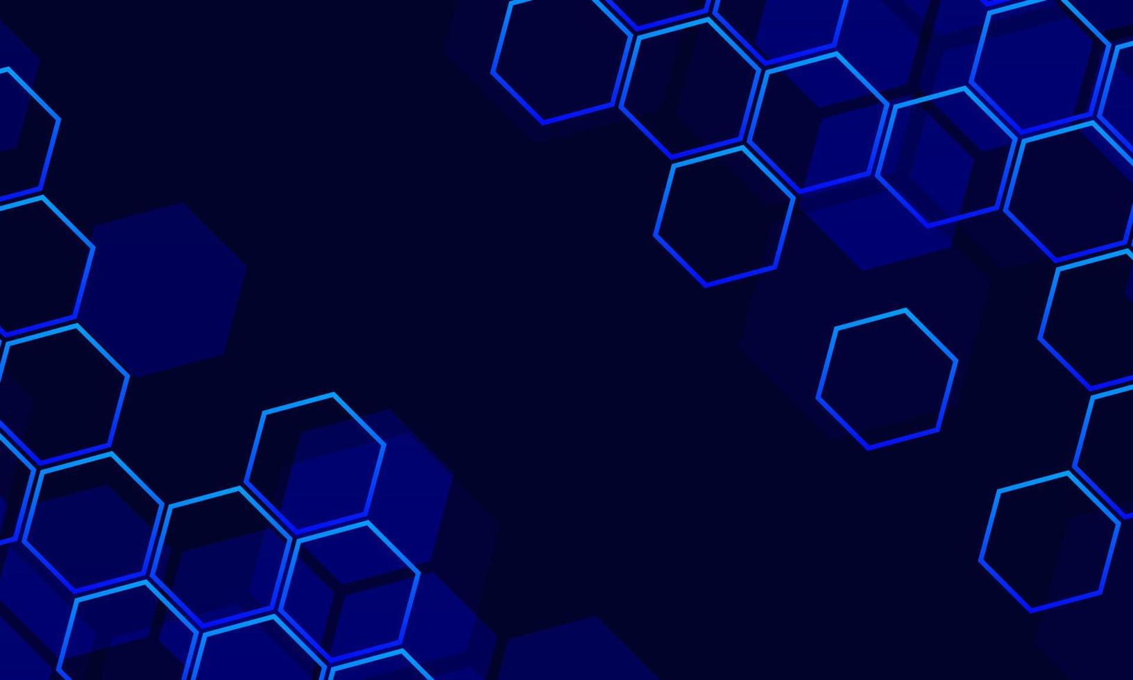 Abstract technology background with blue hexagonal. Vector illustration.