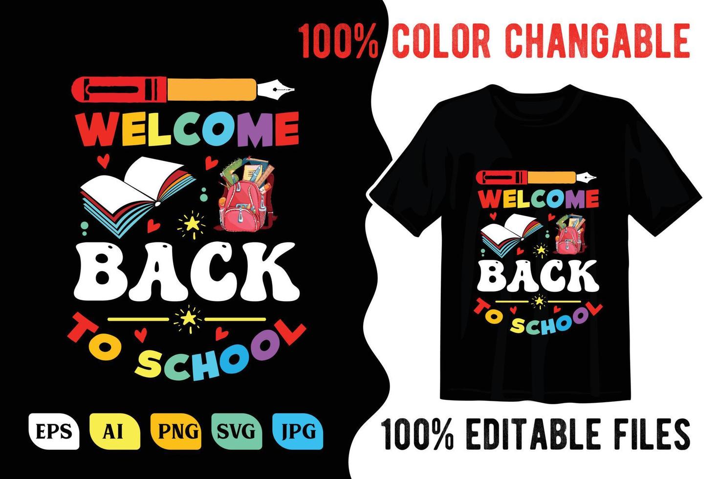 Back to school t shirt design vector