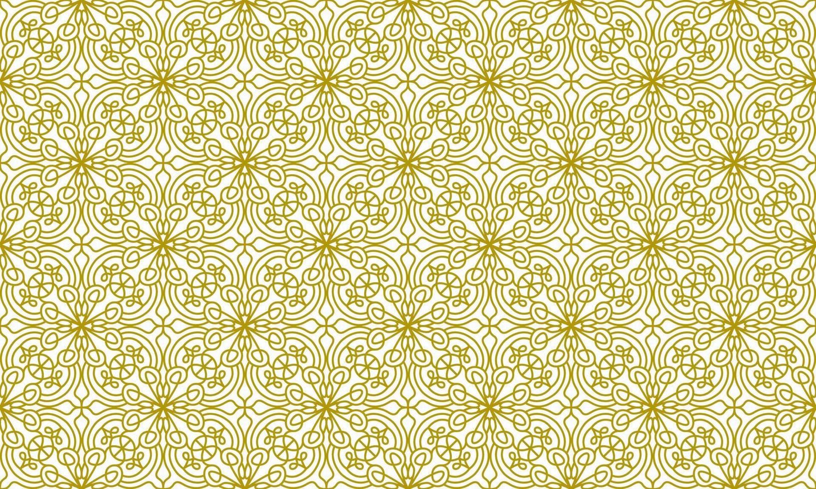 mandala line ethnic gold background vector