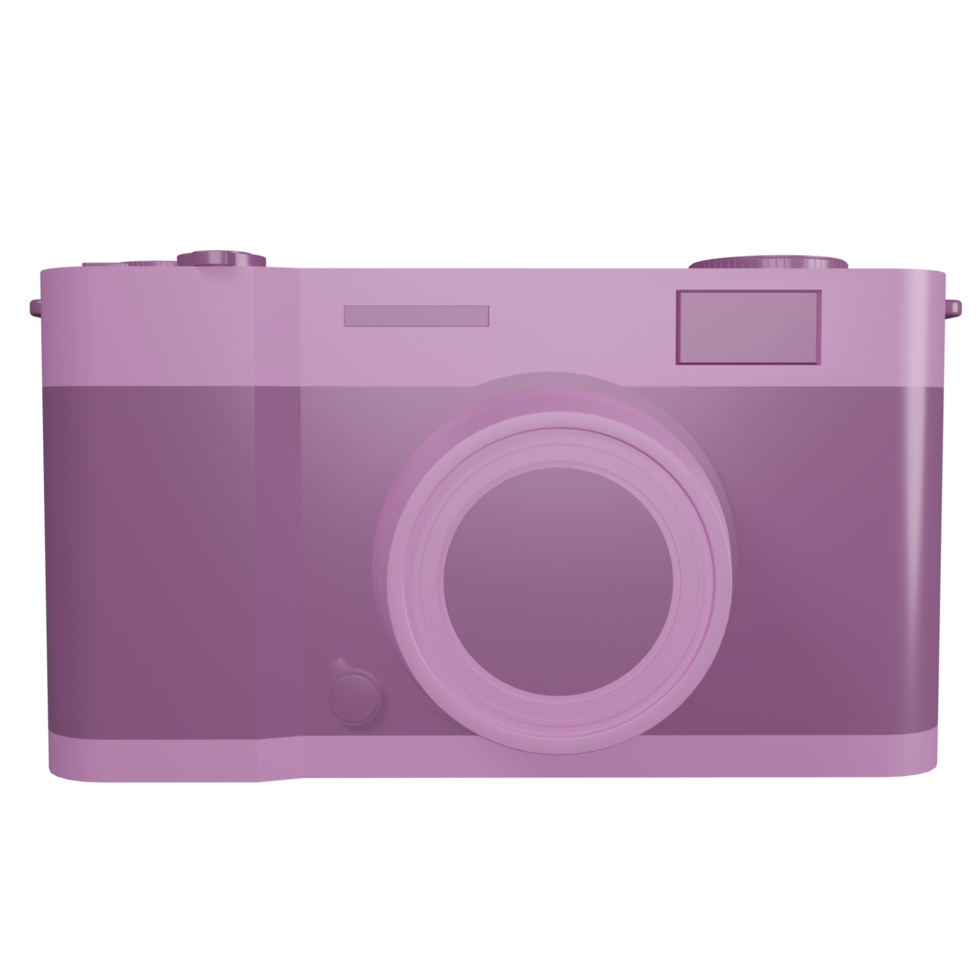 pink retro camera 3d png file