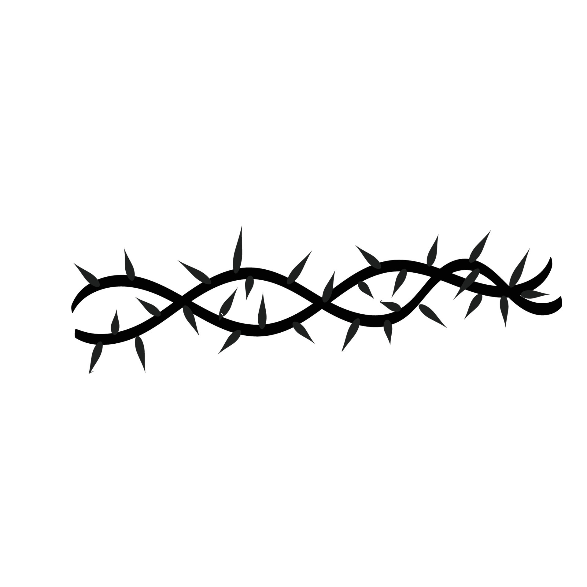 Christian Tattoo design with a Crown of Thorns 11998331 Vector Art at Vecteezy