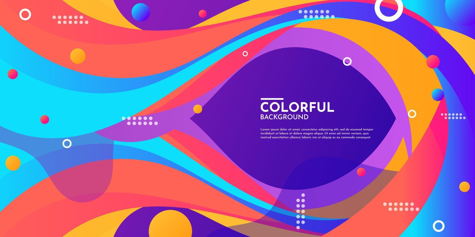 Modern colorful flow poster. Wave Liquid shape color background vector