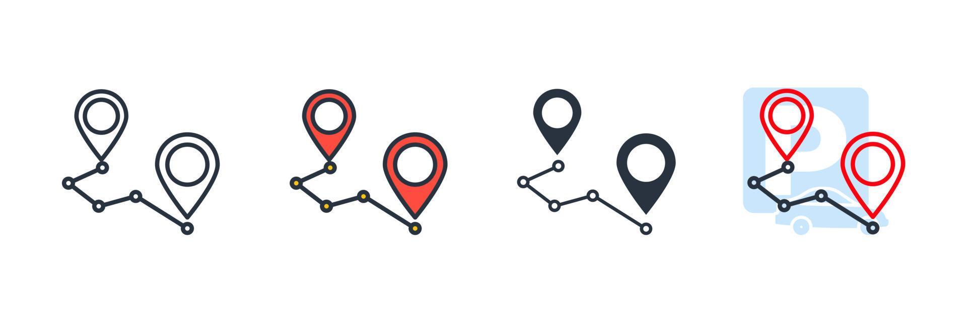 gps tracking icon logo vector illustration. tracking symbol template