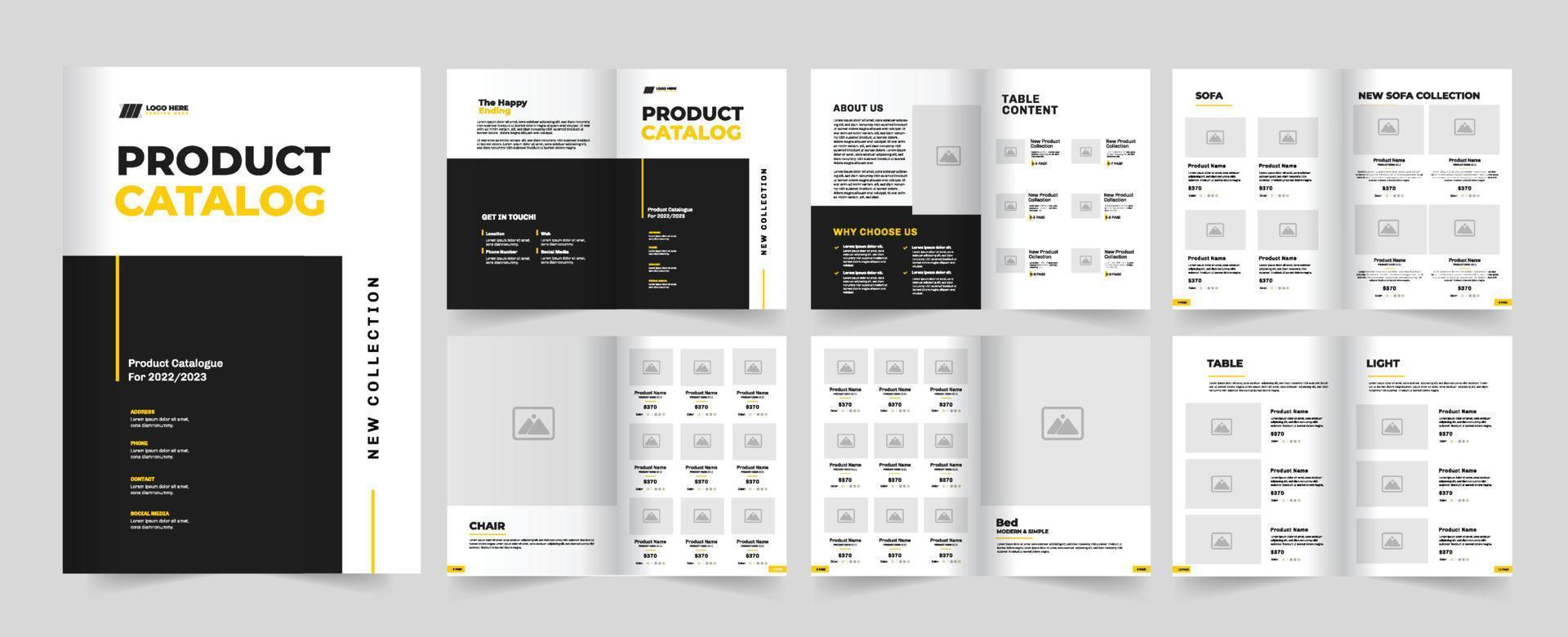 Product Catalog and  Catalog Template Design vector