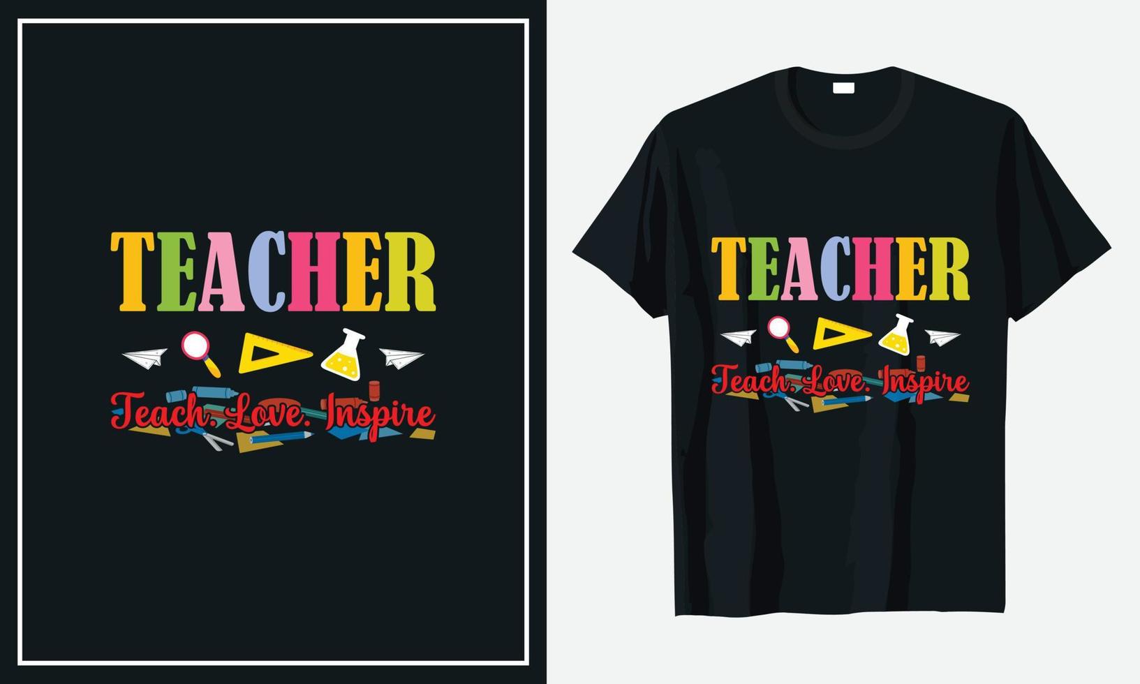 Teacher t shirt design vector