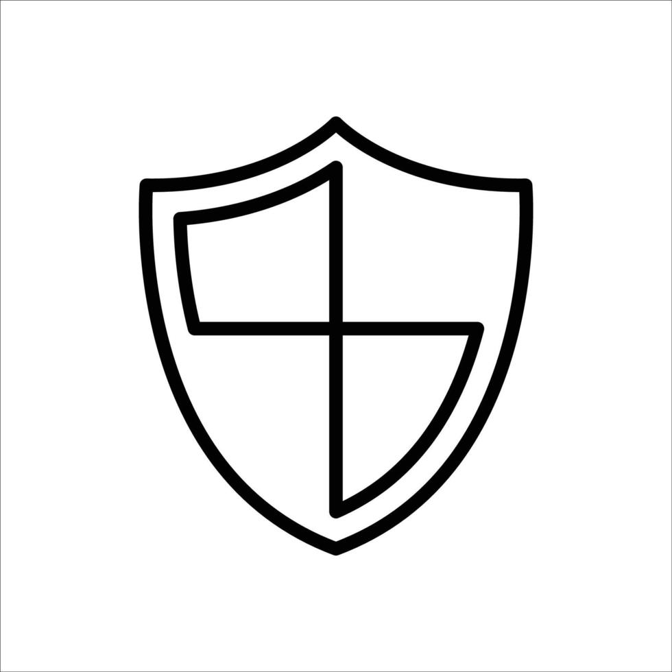 plantilla de diseño de vector de icono de escudo simple y limpio
