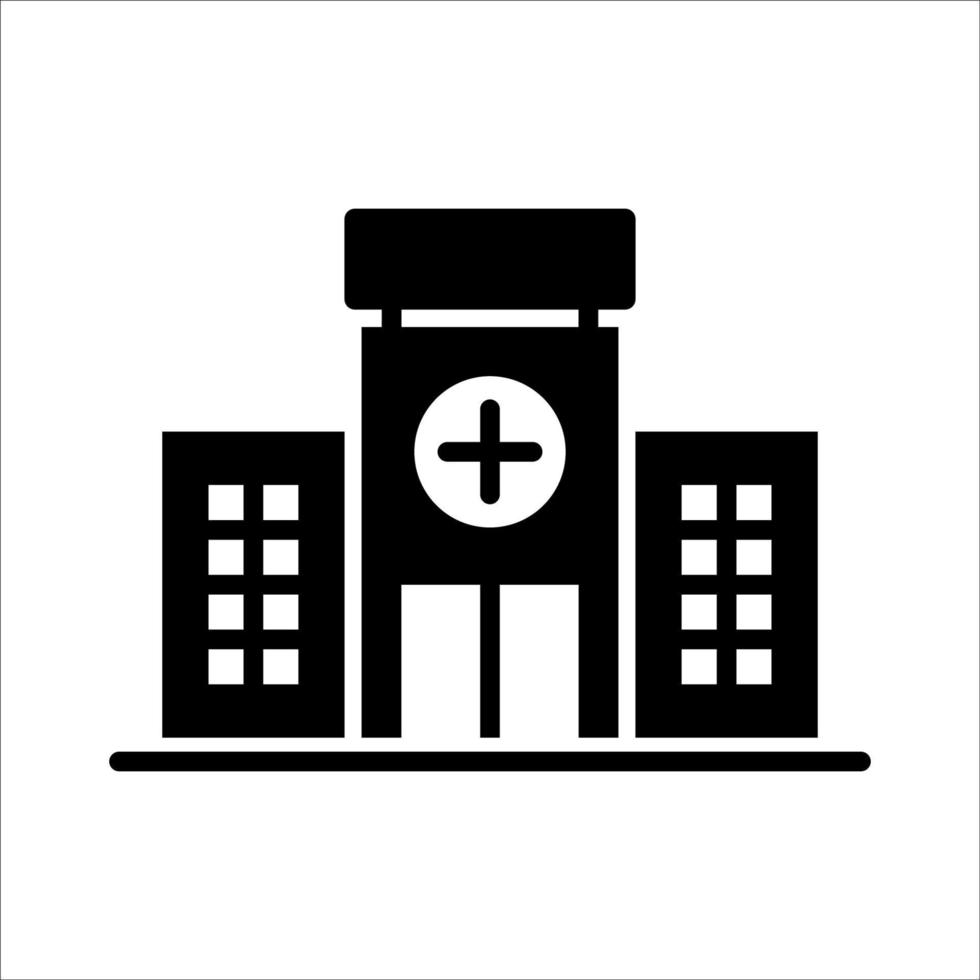 plantilla de diseño de vector de icono de edificio de hospital