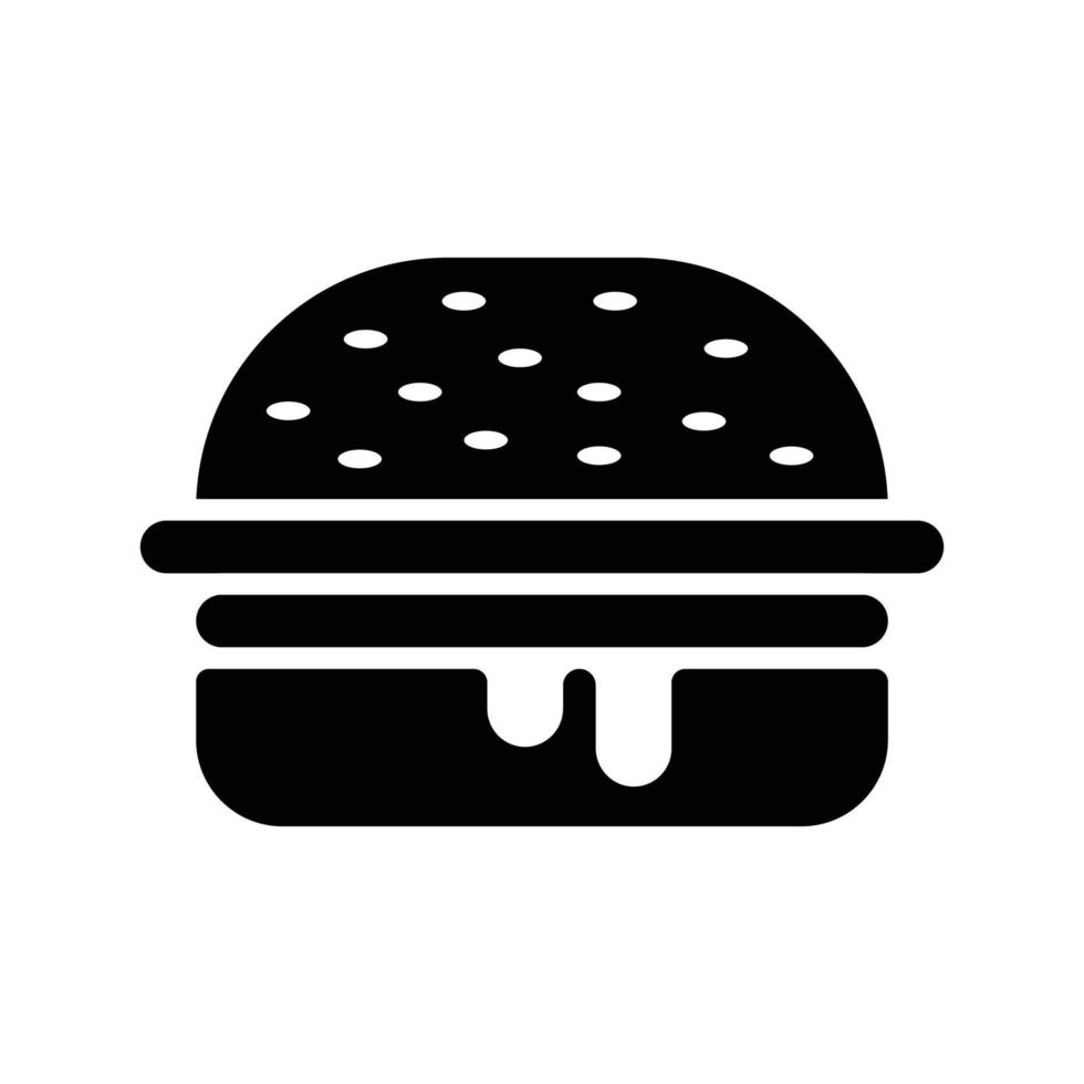 hamburguesa - plantilla de diseño de vector de icono de comida simple y limpia