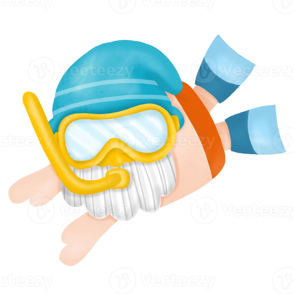 gnomos buceo acuarela clipart png