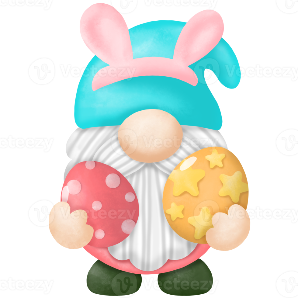 Gnome Ostern Aquarell Cliparts png